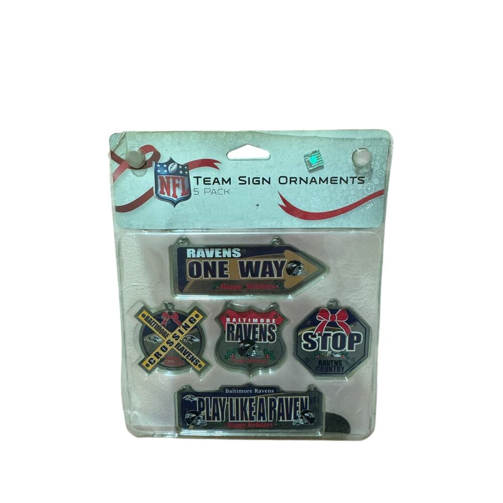 Forever Collectibles NFL Baltimore Ravens Signs Ornaments